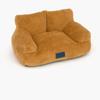 Miaogoo Fluffy Plush Cat and Dog Sofa, Orthopedic, Calming, Washable, Removable, Non-Slip, for Small and Medium Dogs and Cats (L: 75 x 48 x 23 cm, Brown) view 1