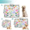 Washable, Non-Slip Dog Mats for Dirty Paws, 50.8 x 61 cm, Colorful Artistic Flowers, 3-Pack view 2