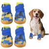 4-Piece Dog Shoes for Small Dogs, Breathable Summer Paw Protection Boots with Anti-Slip Rubber Soles, for Hot Pavement and Outdoor Walks (Blue, XS) view 1