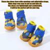 4-Piece Dog Shoes for Small Dogs, Breathable Summer Paw Protection Boots with Anti-Slip Rubber Soles, for Hot Pavement and Outdoor Walks (Blue, XS) view 3