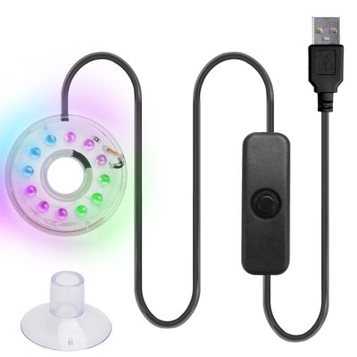 LED Underwater Aquarium Light, IP68 Waterproof, Colorful USB Light