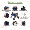 Adjustable Rear-Leg Dog Wheelchair for Corgis and Small Breeds, XS/S/M view 3