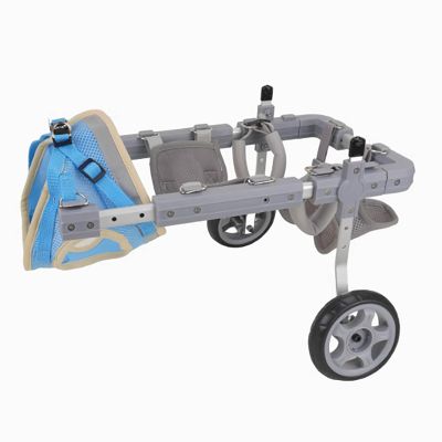 Generic Adjustable Dog Wheelchair for Rear Legs, 2-Wheel Mobility Cart for Small to Large Dogs, Walking Aid for Disabled Dogs, Supportive Rear-Leg Braces (Small Size)