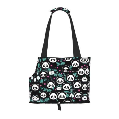 Lightweight Breathable Small Pet Shoulder Carrier, WZYCWB Panda Face Print