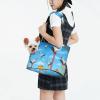 WZYCWB Printed Pet Shoulder Bag with Crane and Hanging Tower, Lightweight and Breathable, White view 2
