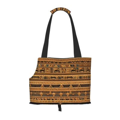WZYCWB Egyptian Fresco-Printed Pet Shoulder Carrier, Lightweight and Breathable Travel Bag for Small Pets