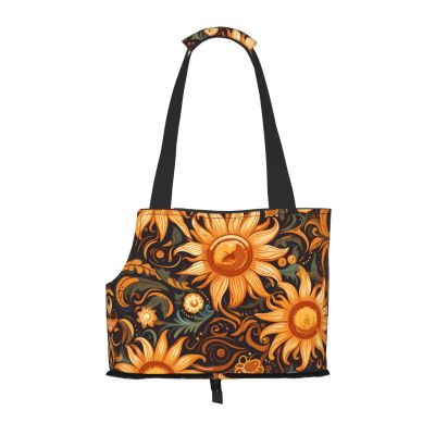 WZYCWB Sunflower Lines Printed Pet Shoulder Bag for Small Pets