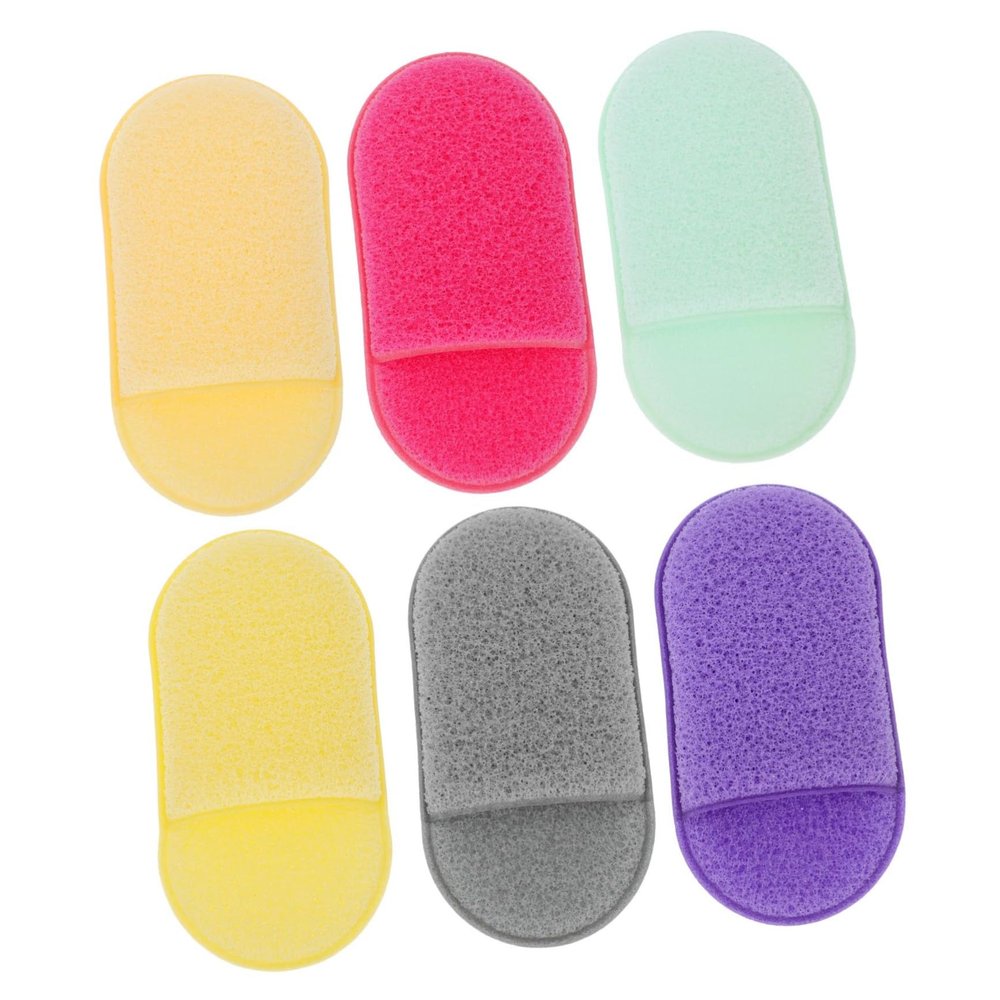 DECORNIJIA 6-Piece Facial Cleansing Sponges, Gentle Exfoliation, Deep Pore Cleansing, Skin-Friendly, Reusable