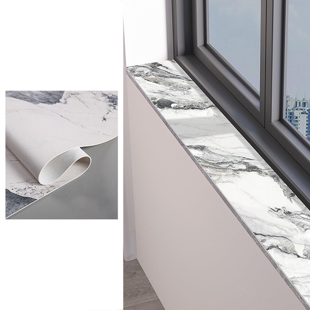 Dailify Windowsill Mat, Marble Style, Waterproof, Style A, 80 x 20 cm