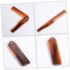 Foldable Travel Comb for Men's Hair and Mustache, Brown Plastic view 4