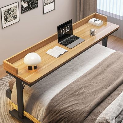 Height-Adjustable Overbed Laptop Table with Wheels