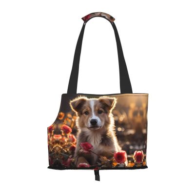 WZYCWB Dogs and Roses Lightweight Travel Bag for Cats and Small Dogs