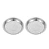 DECOMELODY 2-Piece Shallow Stainless Steel Bowls for Dogs and Cats view 1