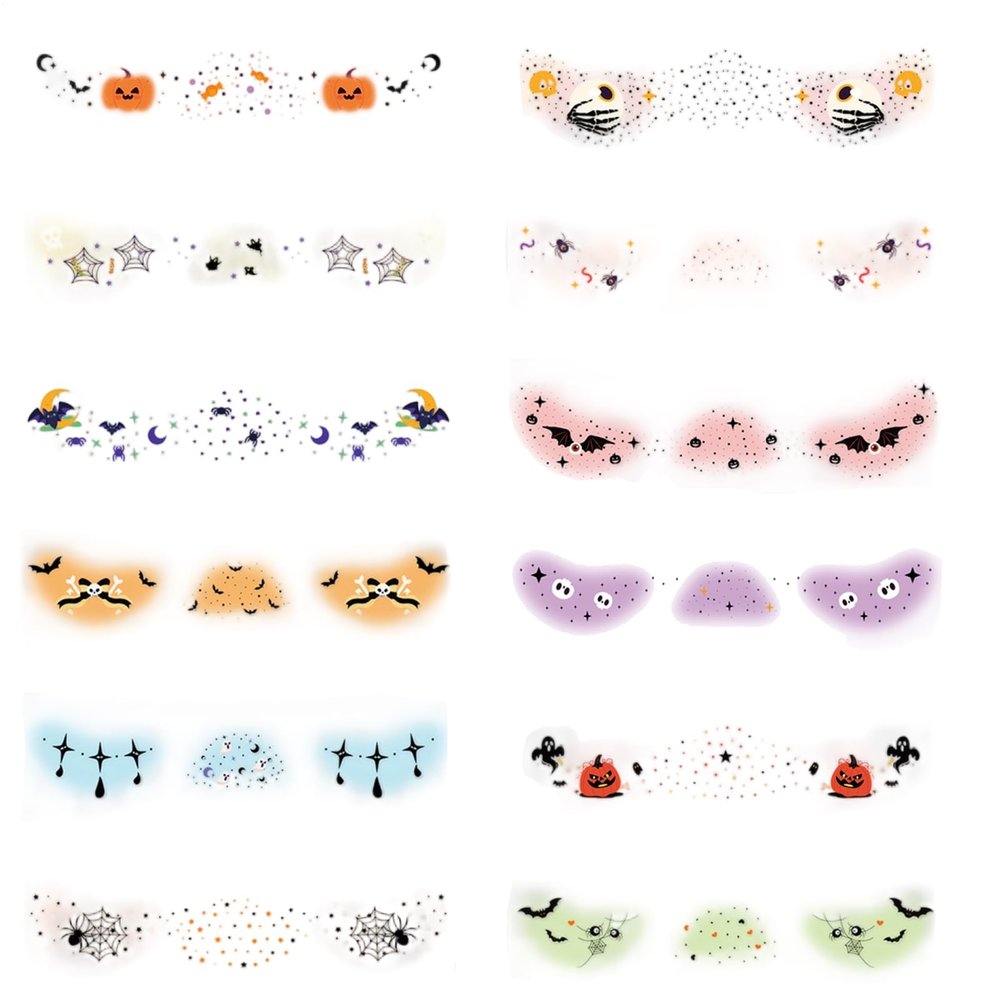 Halloween Body Stickers, Cute Pumpkin and Spider Decals