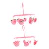 FUNNETOYU 2-Pack Kids' Plastic Hangers with Non-Slip Clips, Cute Pink Strawberry and Pig-Shaped Hangers for Baby Clothes view 1