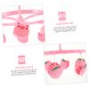 FUNNETOYU 2-Pack Kids' Plastic Hangers with Non-Slip Clips, Cute Pink Strawberry and Pig-Shaped Hangers for Baby Clothes view 3