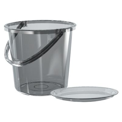 23-Liter Plastic Water Bucket with Handle and Lid