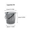 23-Liter Plastic Water Bucket with Handle and Lid view 2