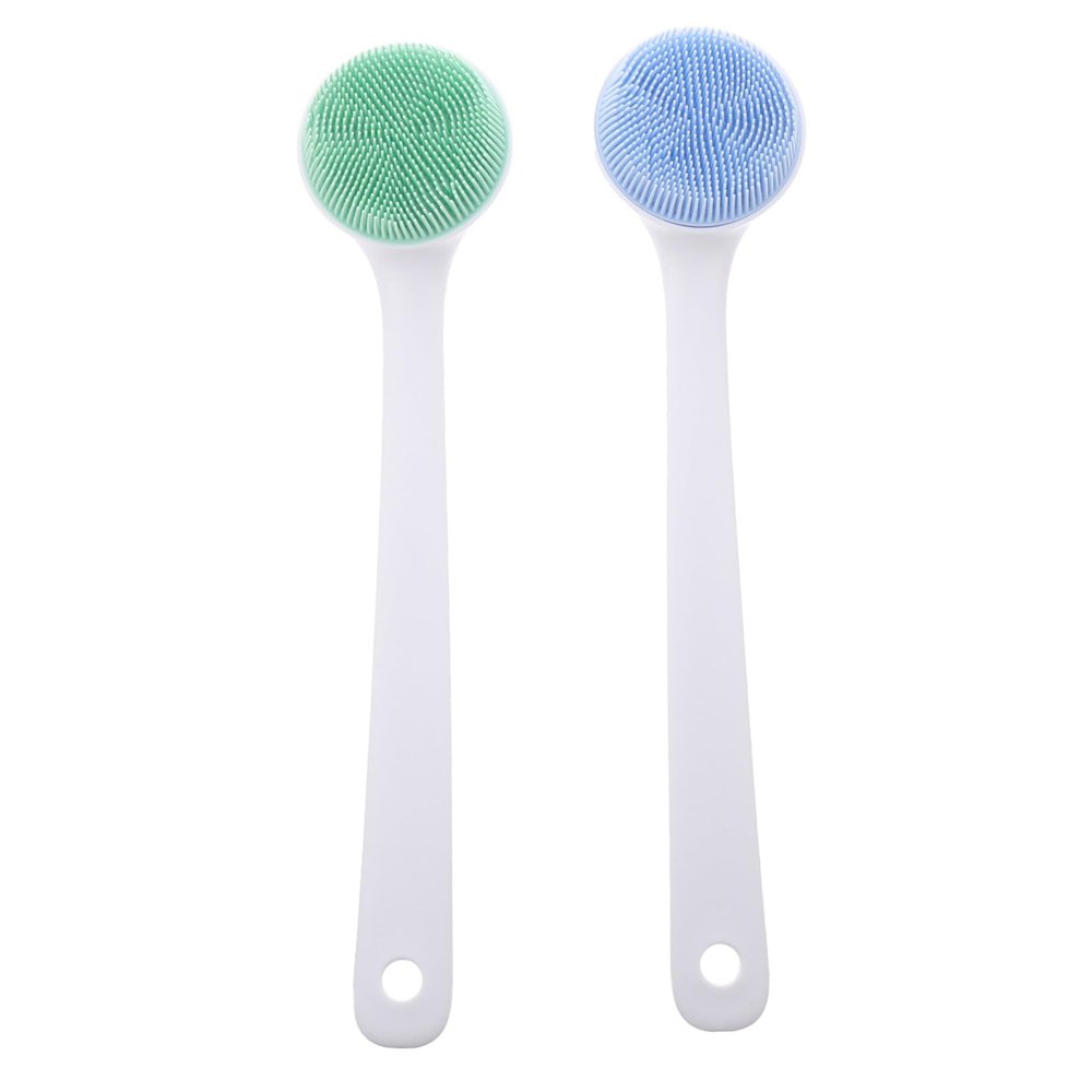ARTSEWPLY Silicone Bath Brushes with Long Handle, 2-Pack