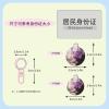 Personalized Pet Tag, Purple Flowers, Small Size view 3
