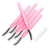 Silicone Eyelash Brushes, 6 Pieces, with Protective Caps, Pink view 1