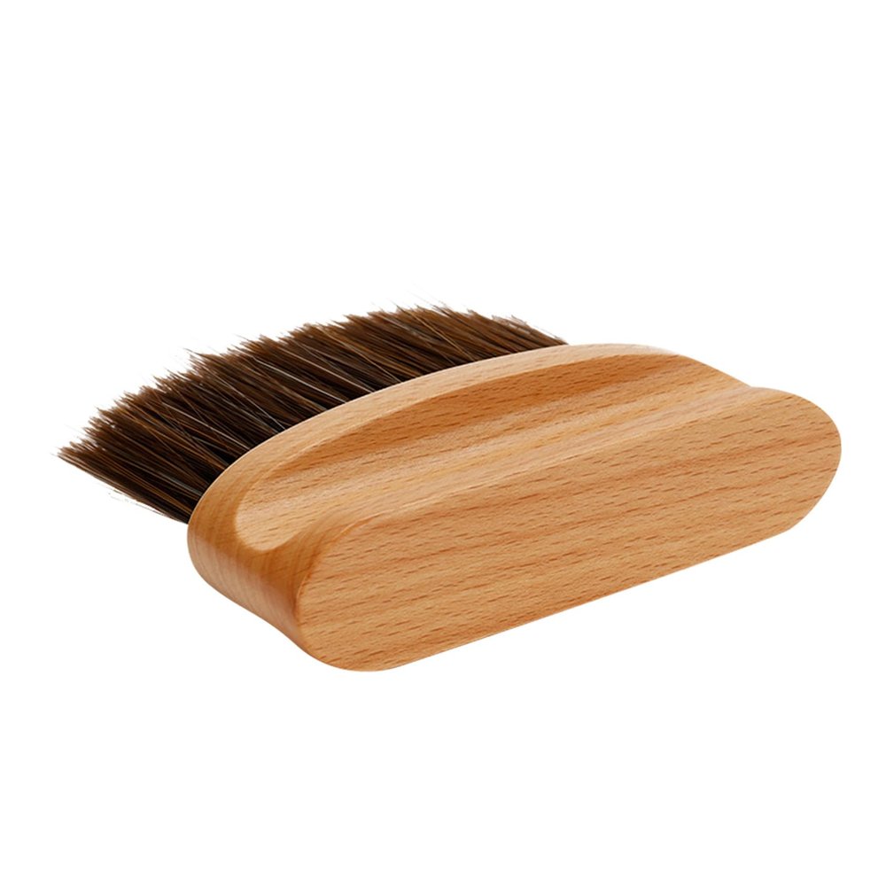 Barber Neck Brush with Wooden Handle for Removing Cut Hair