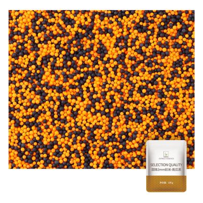 BaiLiSnacky Halloween Eye Candies, Colorful Fruit-Flavored Sugar Pearls, Pumpkin Black Series, 2 mm, 100 g