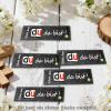 “Nice That You’re Here” Chocolate Bar Gift Sleeves, Duplo-Style Felt Packaging, 30-Pack, Black view 4