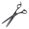 Professional Curved Dog Grooming Scissors for Trimming Animal Hair (Black) view 2
