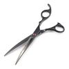 Professional Curved Dog Grooming Scissors for Trimming Animal Hair (Black) view 3