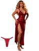 Women's Sexy Plus-Size Babydoll Negligee, Red, M view 1