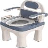 Toilet Chair for Adults with Armrests and Soft Back Cushion view 1