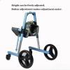 Adjustable Front-Leg Pet Wheelchair, Lightweight 4-Wheel Dog Cart with Support Harness view 4