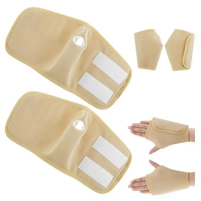 Qiantull 2-Pack Castor Oil Pack Wraps, Reusable Organic Castor Oil Wrist Pouches