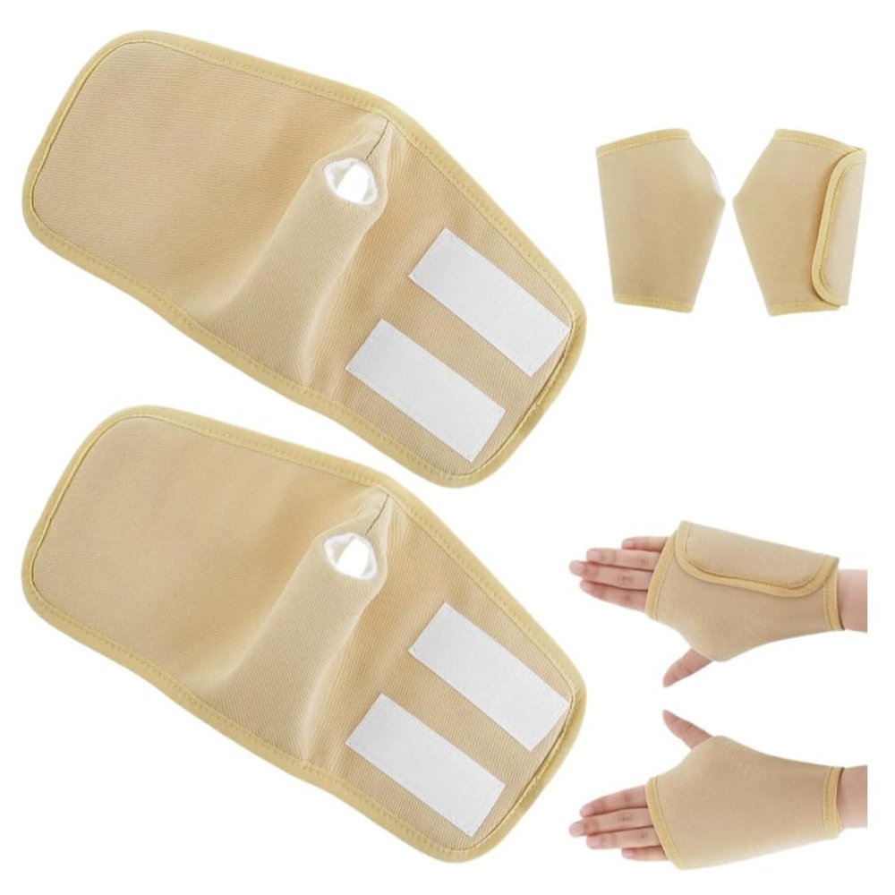 Qiantull 2-Pack Castor Oil Pack Wraps, Reusable Organic Castor Oil Wrist Pouches