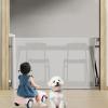 Retractable Baby and Pet Safety Gate with Lock, 83 cm High, 140/180/300 cm Wide, White, 86 × 180 cm view 1