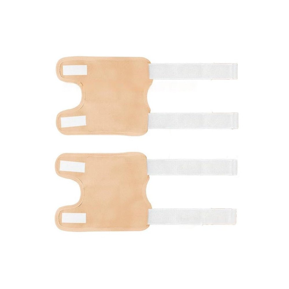 Qiantull 2-Pack Reusable Organic Castor Oil Wraps, 2 Elbow Sleeves