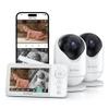 Dr.Care 4-Inch Wi-Fi Baby Monitor with 2 Cameras, 1080p, App & Motion Alerts view 1