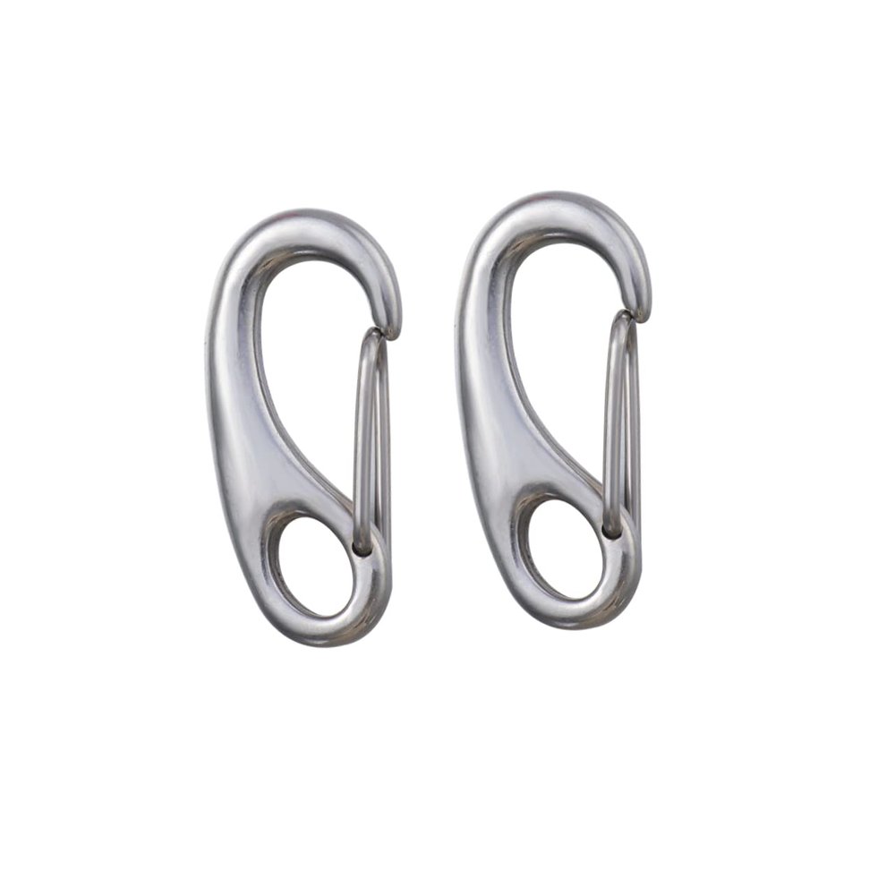 Dog Tag Clip, 50 mm, Stainless Steel, 2-Pack
