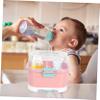 BAZEITFLOW High-Capacity Baby Bottle Drying Rack with Lid, Pink view 2