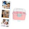 BAZEITFLOW High-Capacity Baby Bottle Drying Rack with Lid, Pink view 4