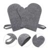 Toddmomy Felt Bath Gloves, Exfoliating Shower and Sauna Mitts view 4