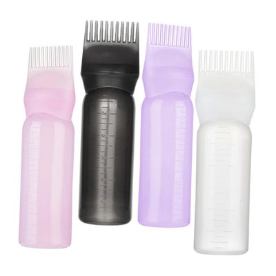 Gatuida 4-Pack 160 ml Reusable PP Hair Dye Applicator Bottles with Root Comb