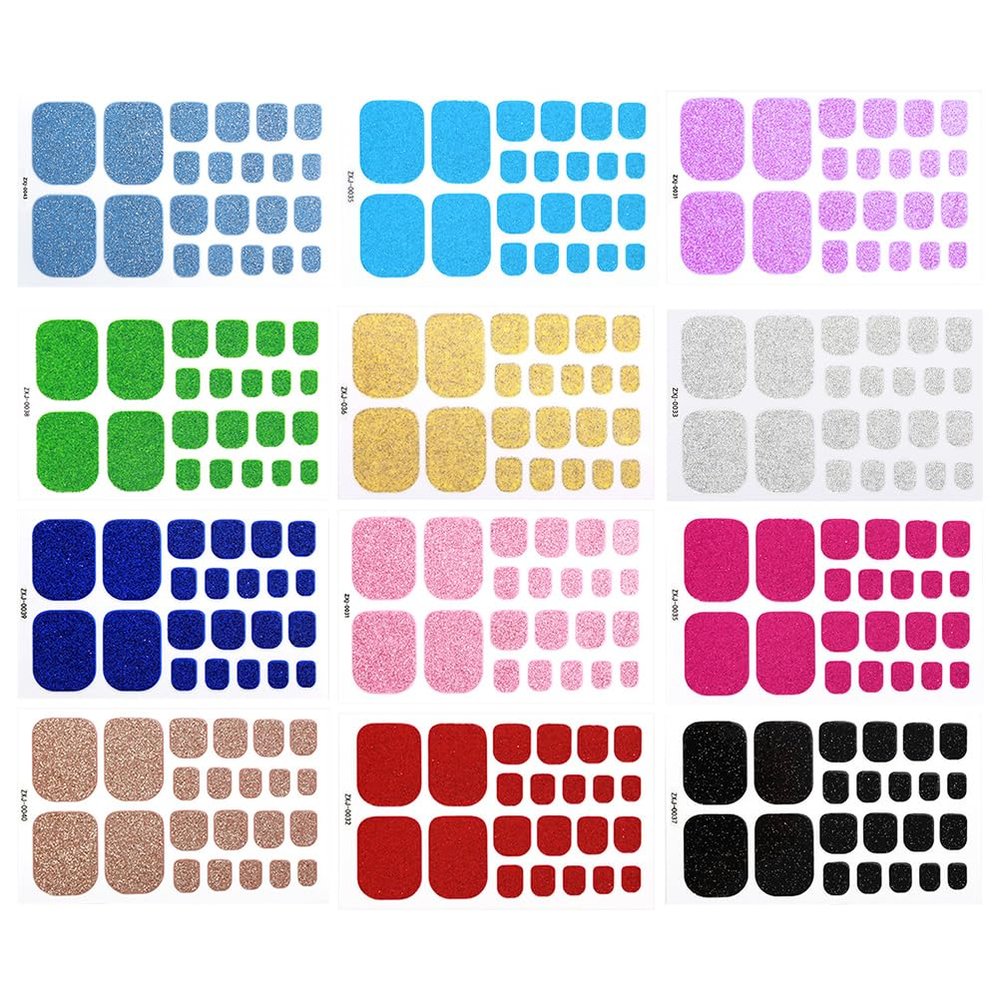 BESTYASH Full-Coverage Toenail Stickers, Self-Adhesive Waterproof Nail Wraps for Women