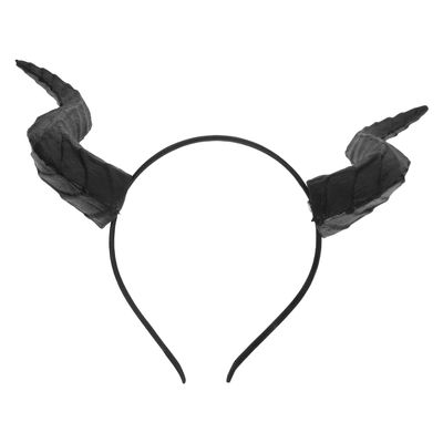 Beaupretty Black Demon Horn Headband with Removable Horns