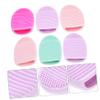Ipetboom 6-Piece Silicone Makeup Brush Cleaning Pads, Egg-Shaped, for Travel and Daily Use view 3