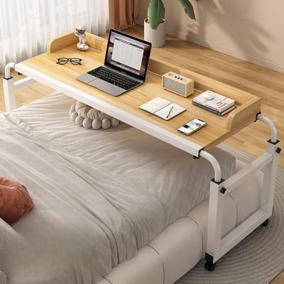 Adjustable Overbed Table with Wheels and Liftable Top, Rolling Laptop Desk for Office, Hospital, and Home Workspace