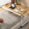 Adjustable Overbed Table with Wheels and Liftable Top, Rolling Laptop Desk for Office, Hospital, and Home Workspace view 1
