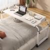 Adjustable Overbed Table with Wheels and Liftable Top, Rolling Laptop Desk for Office, Hospital, and Home Workspace view 3