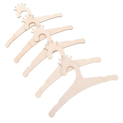 CAXUSD 5-Piece Kids' Wooden Hangers, DIY Design for Baby Rooms, Encourages Creativity and Organization